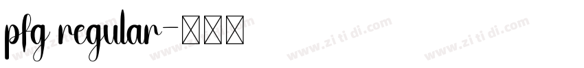 pfg regular字体转换
